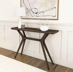 Mid-Century Modern Wood Console Table