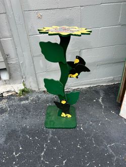 Wood Sunflower Plant Stand