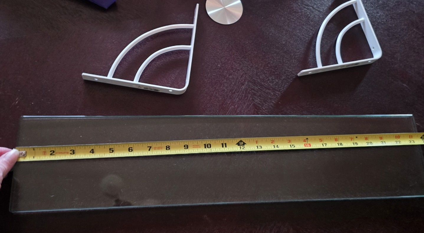 Glass Shelf With Brackets 