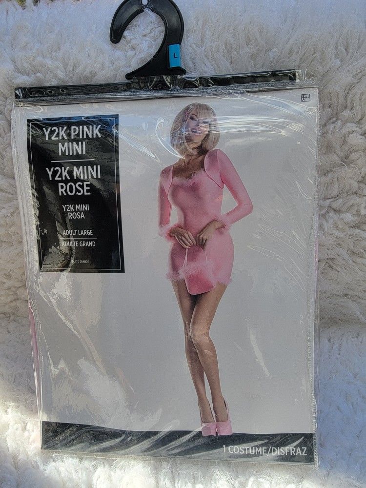 Brand New Y2K Pink Mini Dress Costume Size Adult Large