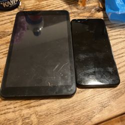 Link Tablet And Samsung Android Phone No Charger Just Been Sitting 100.00 Each