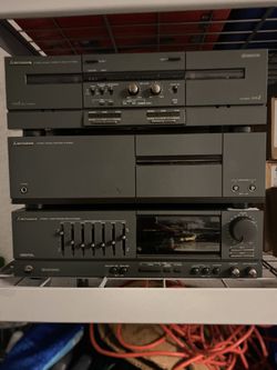 Mitsubishi: cassette deck, amplifier and stereo tuner preamplifier