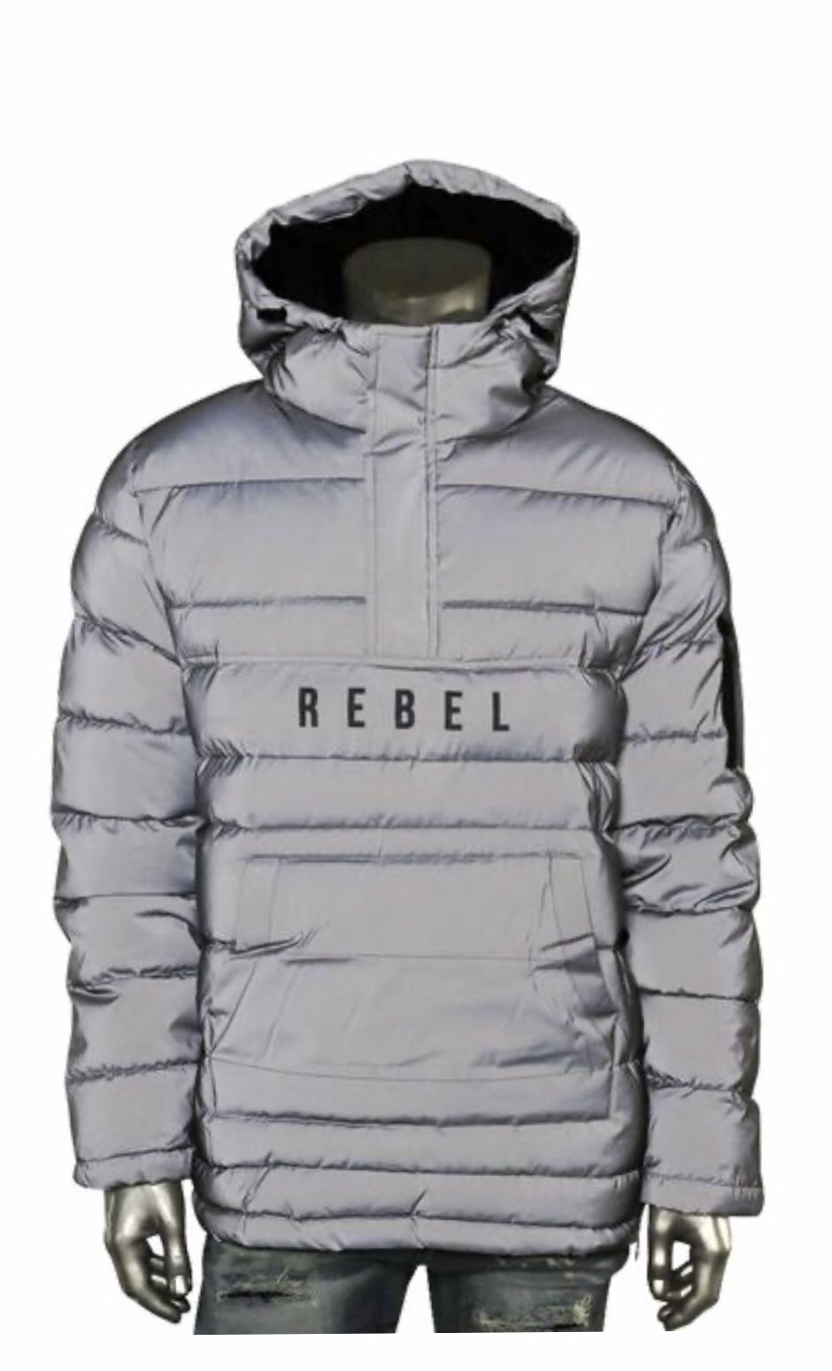 Reflective Bubble Hoodie Jacket (Grey)