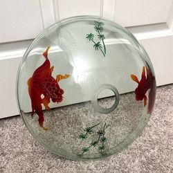 Fontaine Goldfish Hand Wash Basin Vanity Table Tempered Glass Bowl Vessel Sink