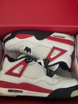 AIR JORDAN 4 RETRO (GS) WHITE/FIRE RED-BLACK