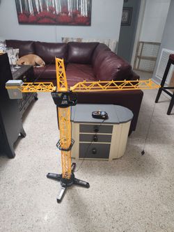 Dickie's 40" Tall Remote Control Crane + Pack of Stickers & a Baseball Card