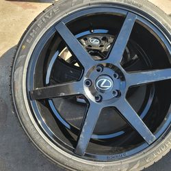 19"staggerd Glossy Black Wheels With New Tires For LEXUS is250