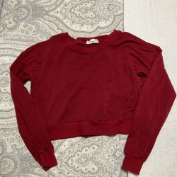 Jrs Red Cropped Sweatshirt 