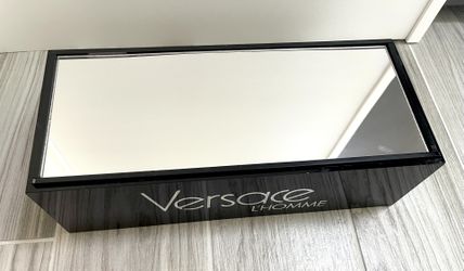 Versace L'Homme Black and White Design Mirror Open Bottom Container