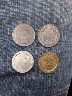 Rare vintage casino gambling coins