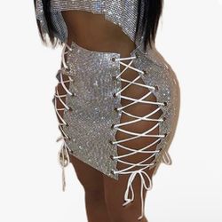Sparkly Tie up Skirt