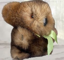 Real Fur Teddy Bear Stuffed Animal Koala 