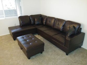 Sectional and ottoman