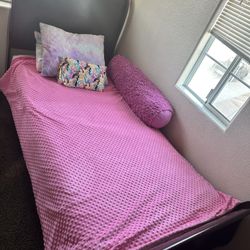 Twin Bed Frame With New Mattress 