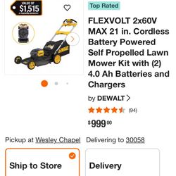 Dewalt Self Propel Lawnmower 