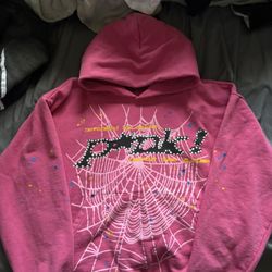 pink spider hoodie 
