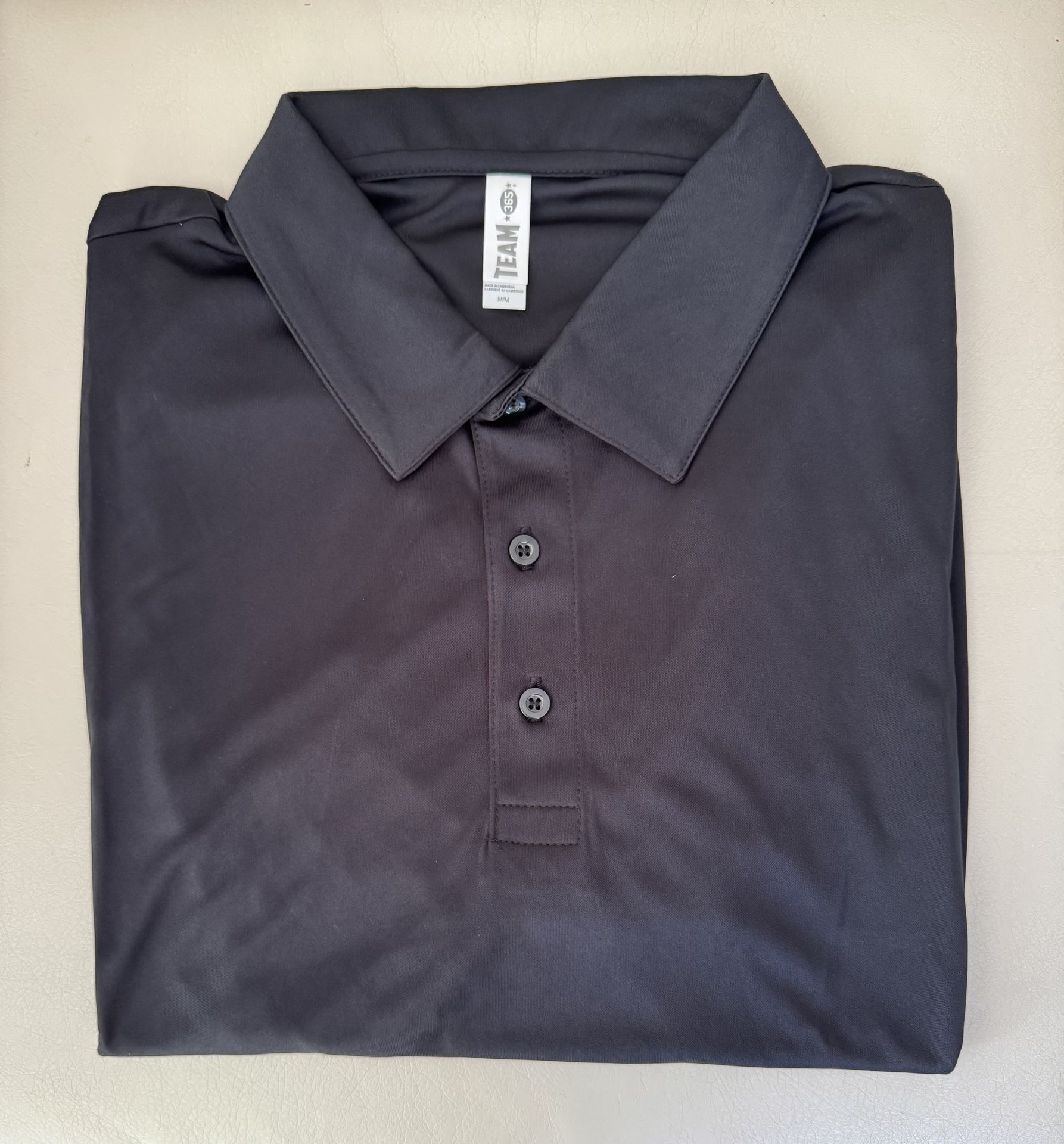 Black and white polo shirts.