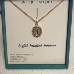 Gold Necklace Letter J