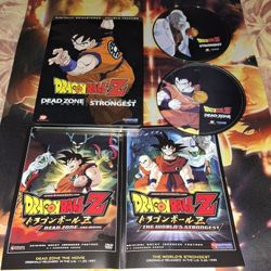 ANIME DRAGONBALL Z DEAD ZONE THE MOVIE & THE WORLD'S STRONGEST STEELBOOK DVD...VG...SMOKE FREE HOME...$20...