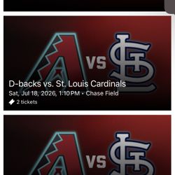 (pair) Arizona Diamondbacks vs St Louis Cardinals - July 17, 18, and 19 - Stadium Giveaways  
