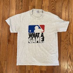 MLB Baseball T-Shirt Mens Adult Medium What A Game Tee Shirt Vintage 90s Y2K