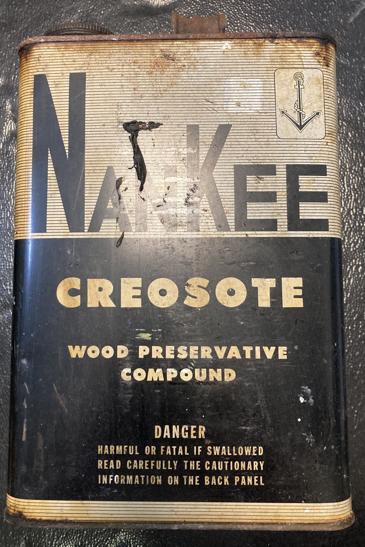 Vintage Nankee Creosote Can 1 Gallon