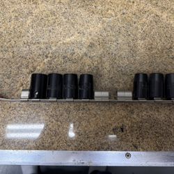 1/2” Drive Impact SAE and Metric Sockets and holder 