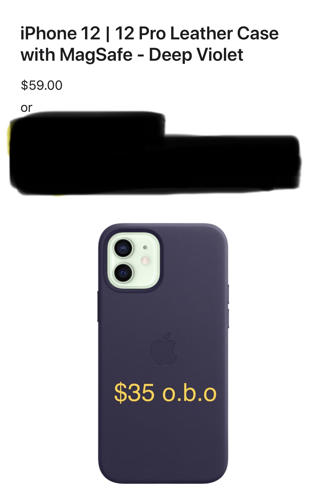 iPhone 12 Leather case With Magsafe