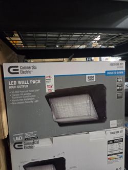 Commercial Electric LED Wall Pack with 6800 Lumens and 175watts is Dusk to Dawn