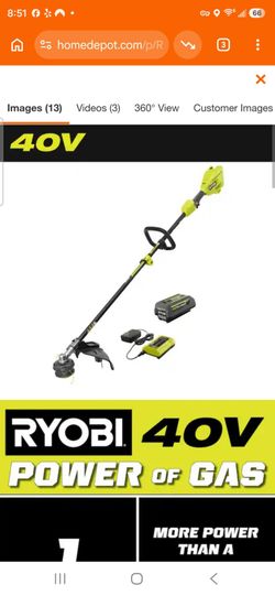 Ryobi 40v Trimmer, Battery and Charger