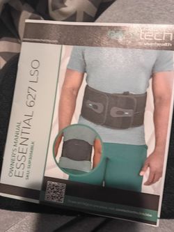 Coretech Essential 627 LSO Lower back brace/support  with Nursal pain therapy device still in box