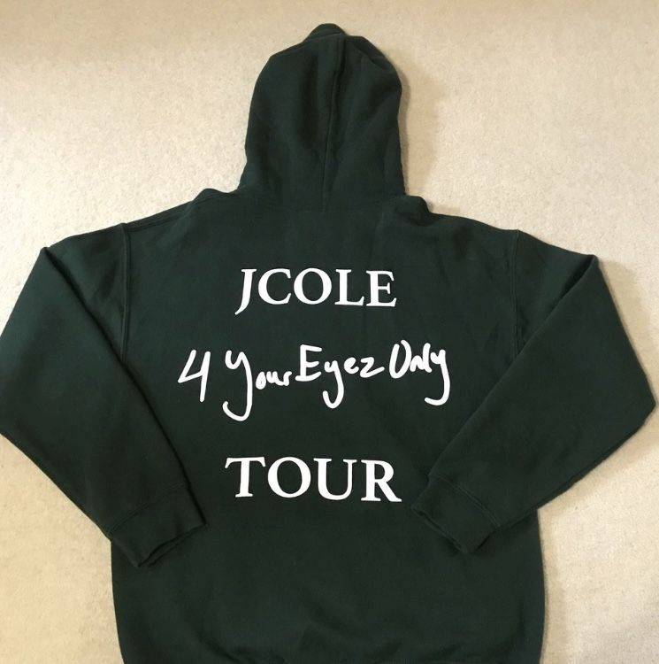 Men’s size small J Cole hoodie 4 Your Eyes Only Tour merch for dreamville rap Sweatshirt Forest Hill Dr Tee 