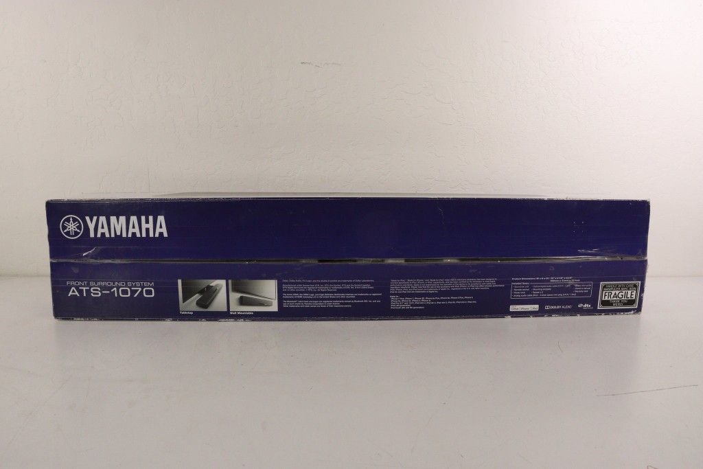YAMAHA ATS-1070 SOUND BAR WITH DUAL BUILT-IN SUBWOOFERS BLUETOOTH HDMI 4K