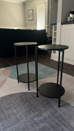Brand New Pair of Round Side Tables