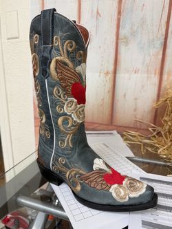 NEW COWBOY BOOTS blue SIZE AVAILABLE 4.5,5,5.5