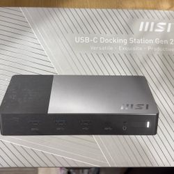 MSI Black USB C Docking Station 2nd gen