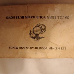 Marine Corp "Business Card" From 1950's