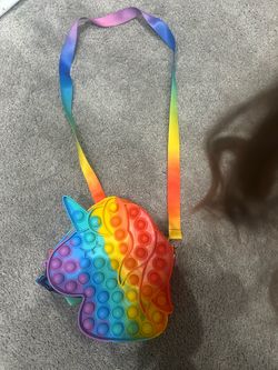 Rainbow Unicorn Pop It Crossbody Bag
