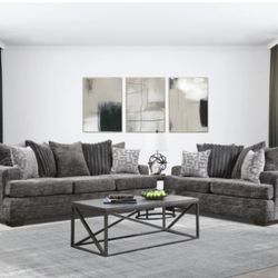 Fabric Sofa And Loveseat 