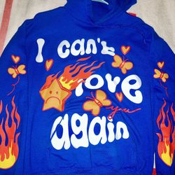 I Can’t Love Again Blue Hoodie