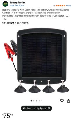 Battery Tender 5 Watt Solar Panel 12V