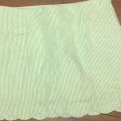 Lilly Pulitzer Green and white skirt with a thin white shorts underneath.
