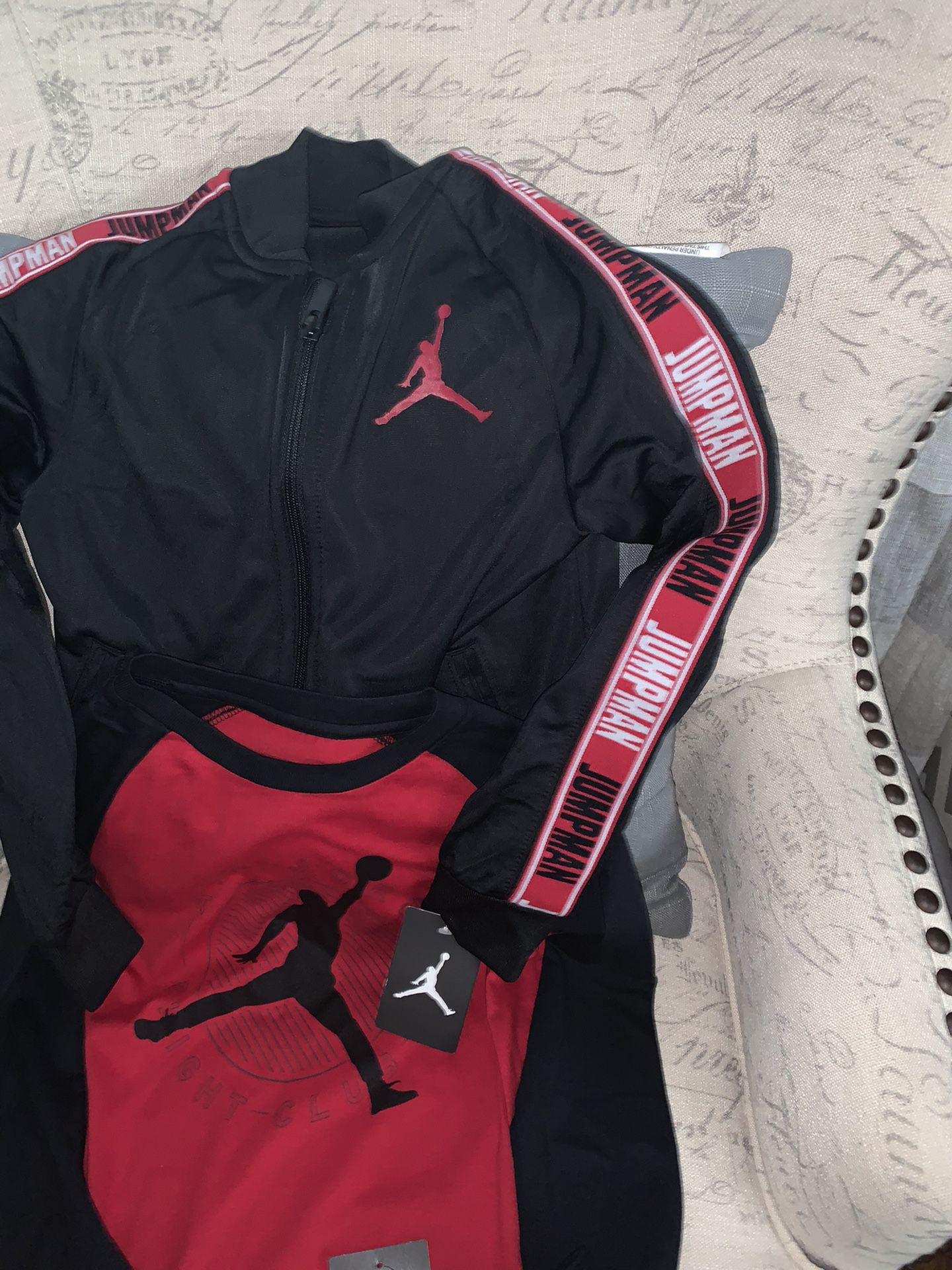 Brand new Jordan jumpman track jacket size youth small with long sleeve Jordan’s shirt size youth small. New with tags never worn