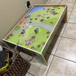 Wooden train table