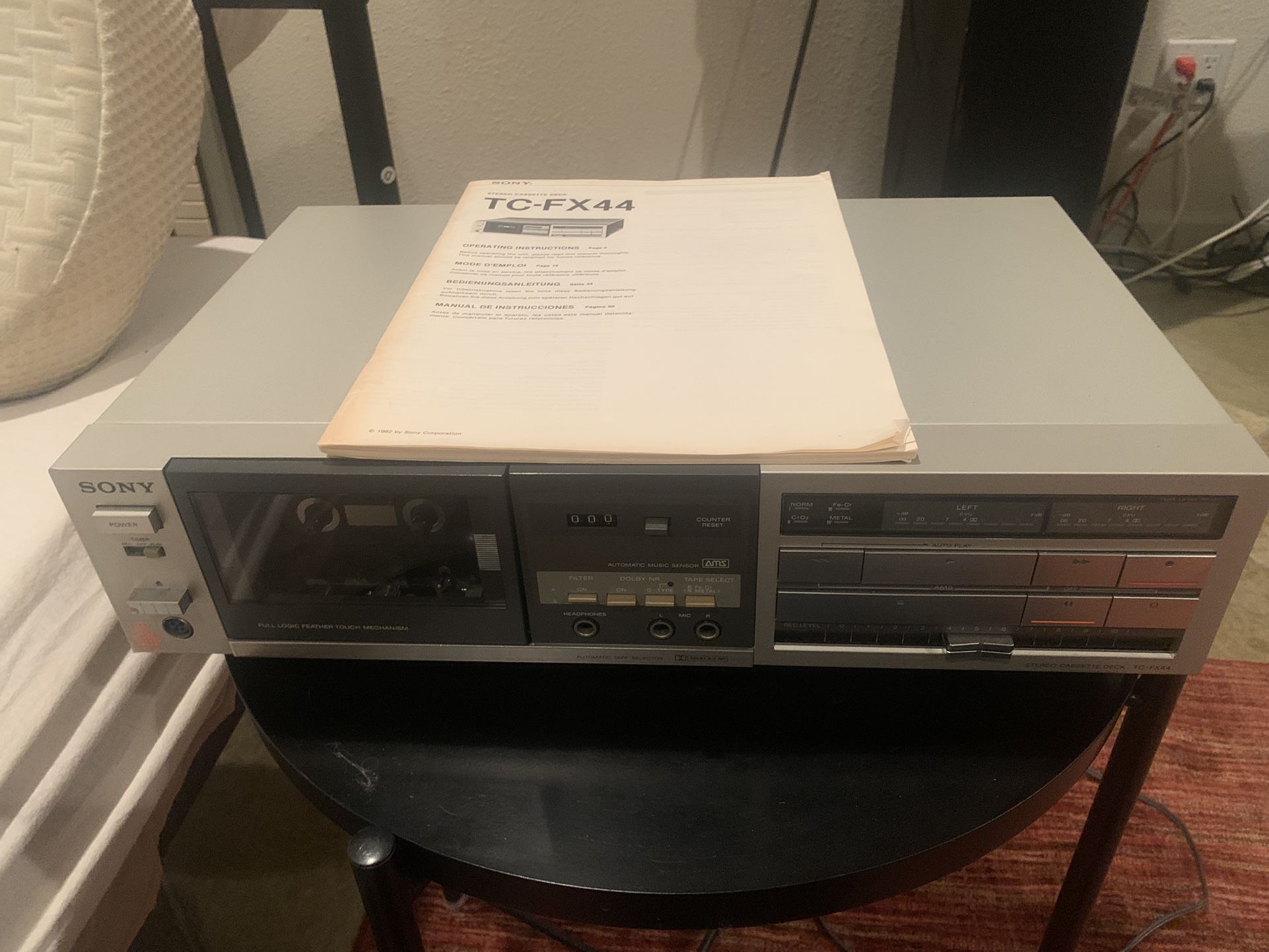 Vintage Sony Stereo Cassette Deck TC-FX44