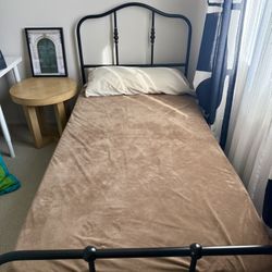 Brand new twin size bed frame and mattress
