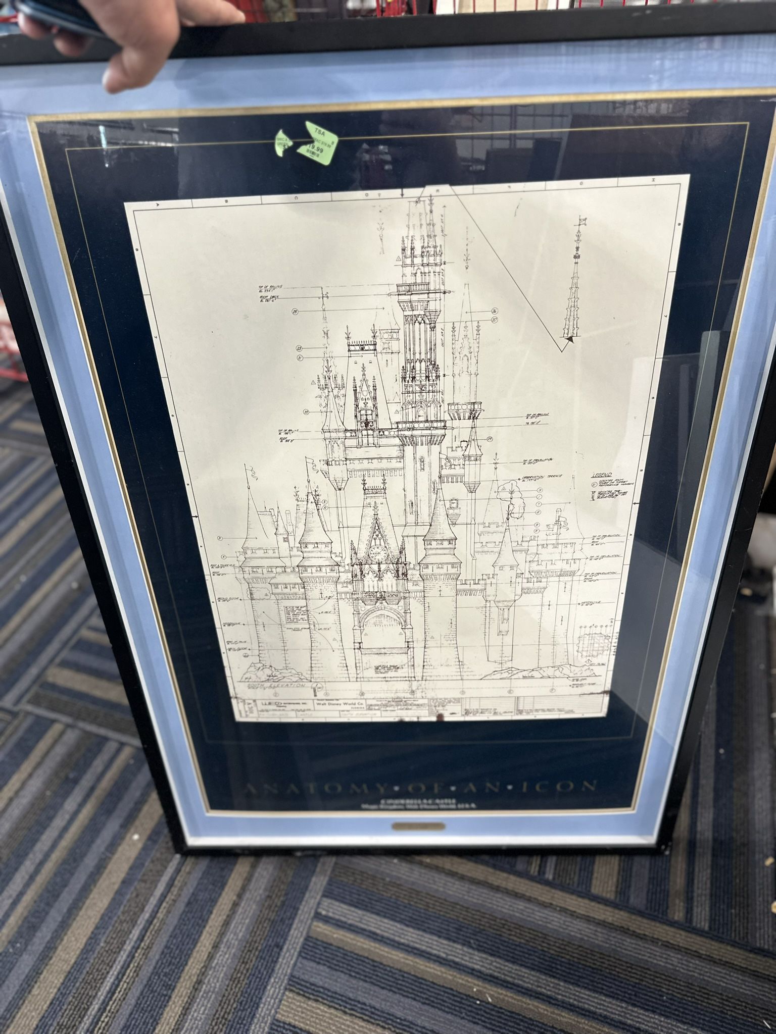 Disney Castle Blueprint Poster Rare Anatomy Of An Icon
