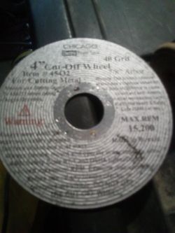Chicago electric metal cut off wheel