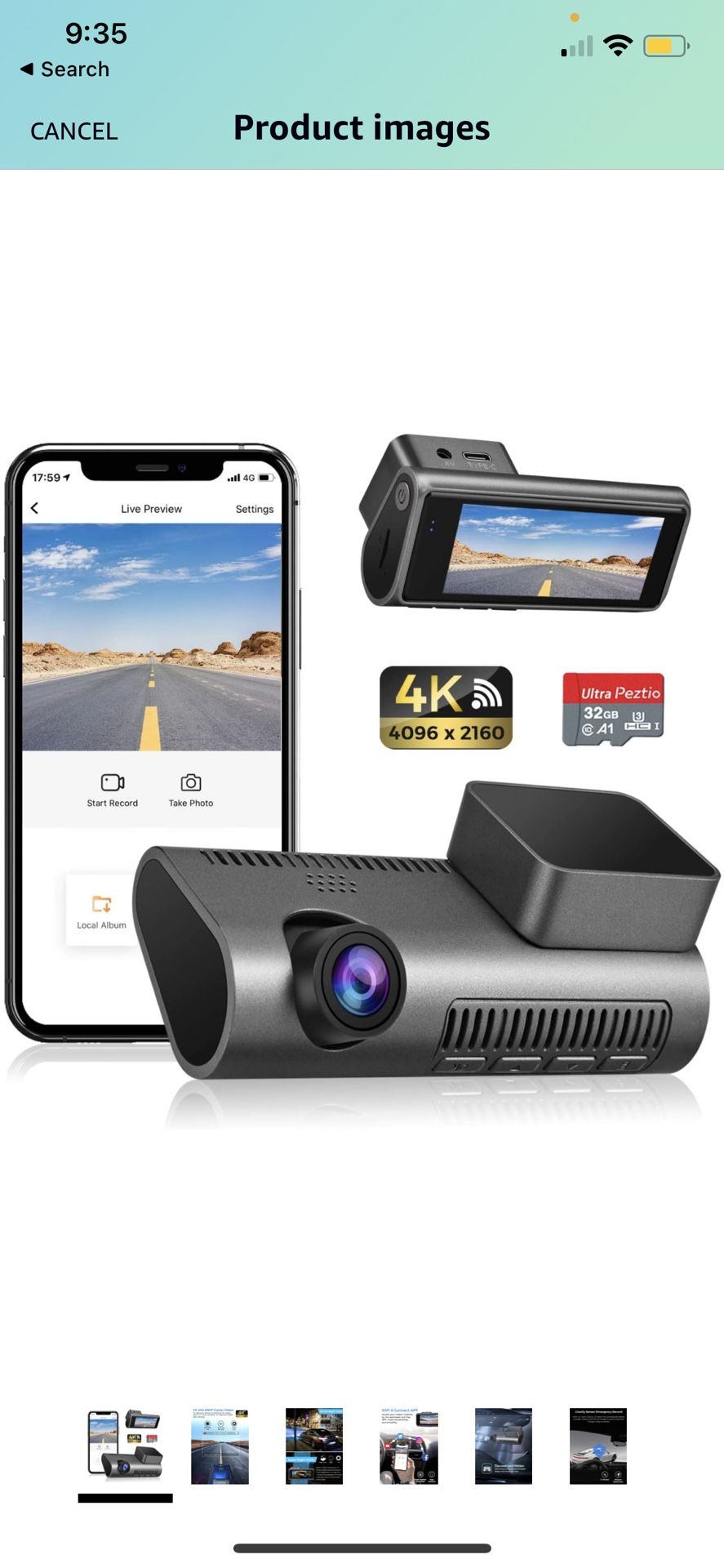 Dash Cam 2160p Resolution BRAND NEW