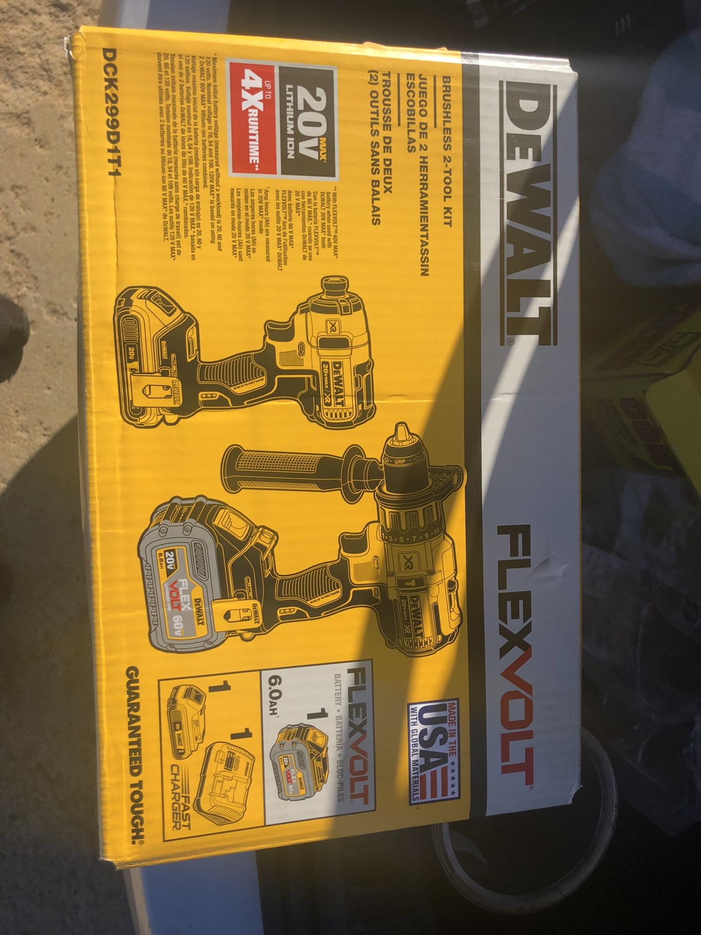 Dewalt flex volt drill/impact set (299$ at the store)